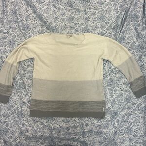 Gray and White Women Calvin Klein sweater